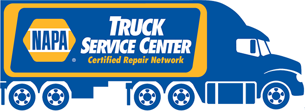 NAPA Truck Service Center logo on a blue semi-truck.