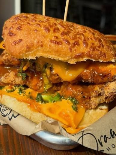 Raw and Refined North buttermilk fried chicken sandwich