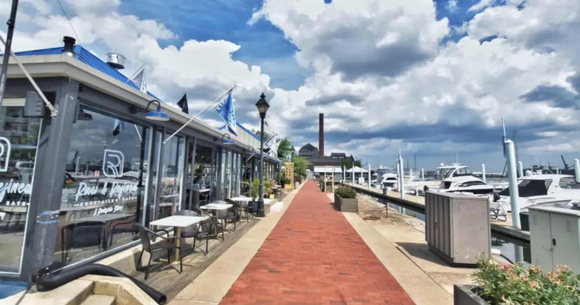 Raw and Refined waterfront view