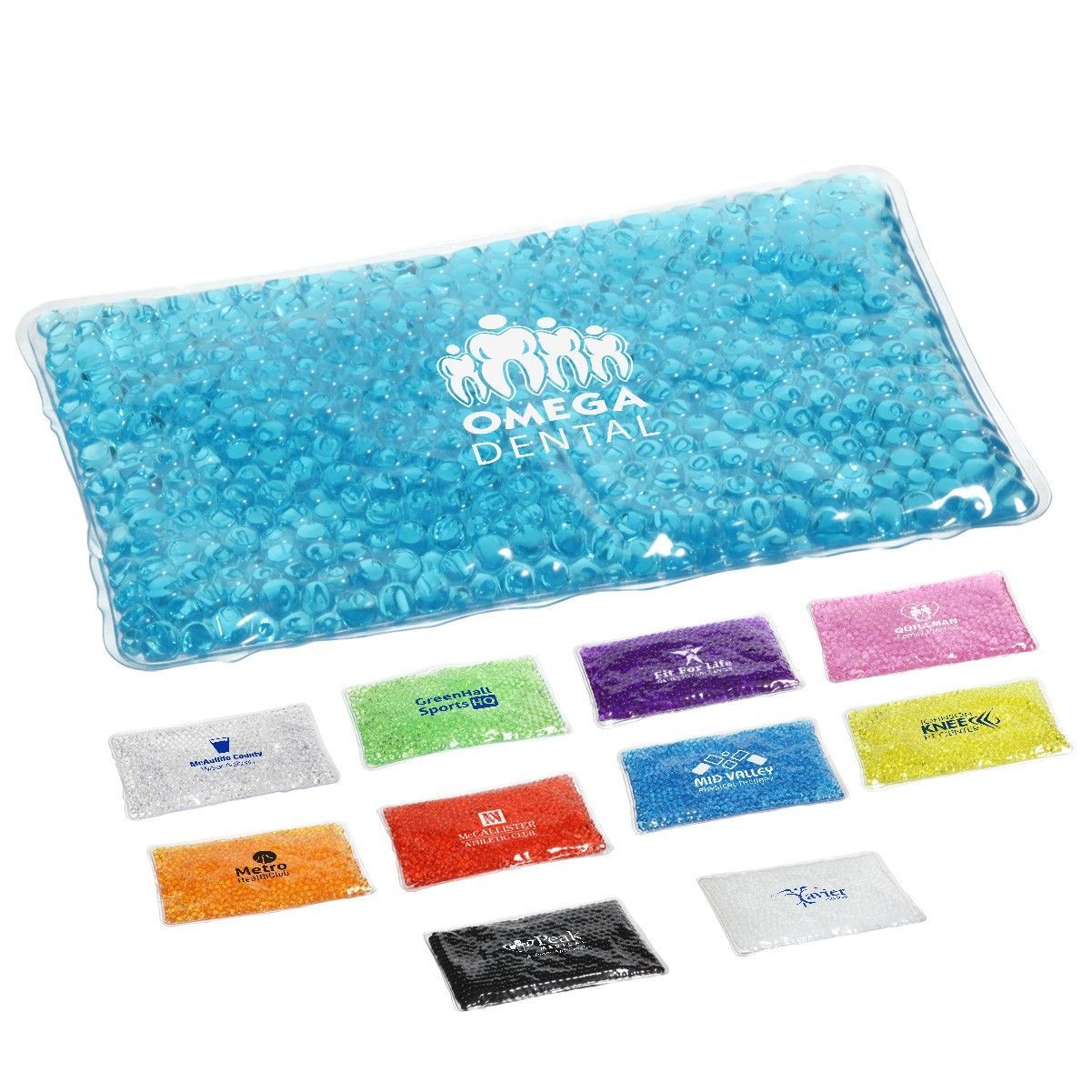 A cold pack with omega dental written on it