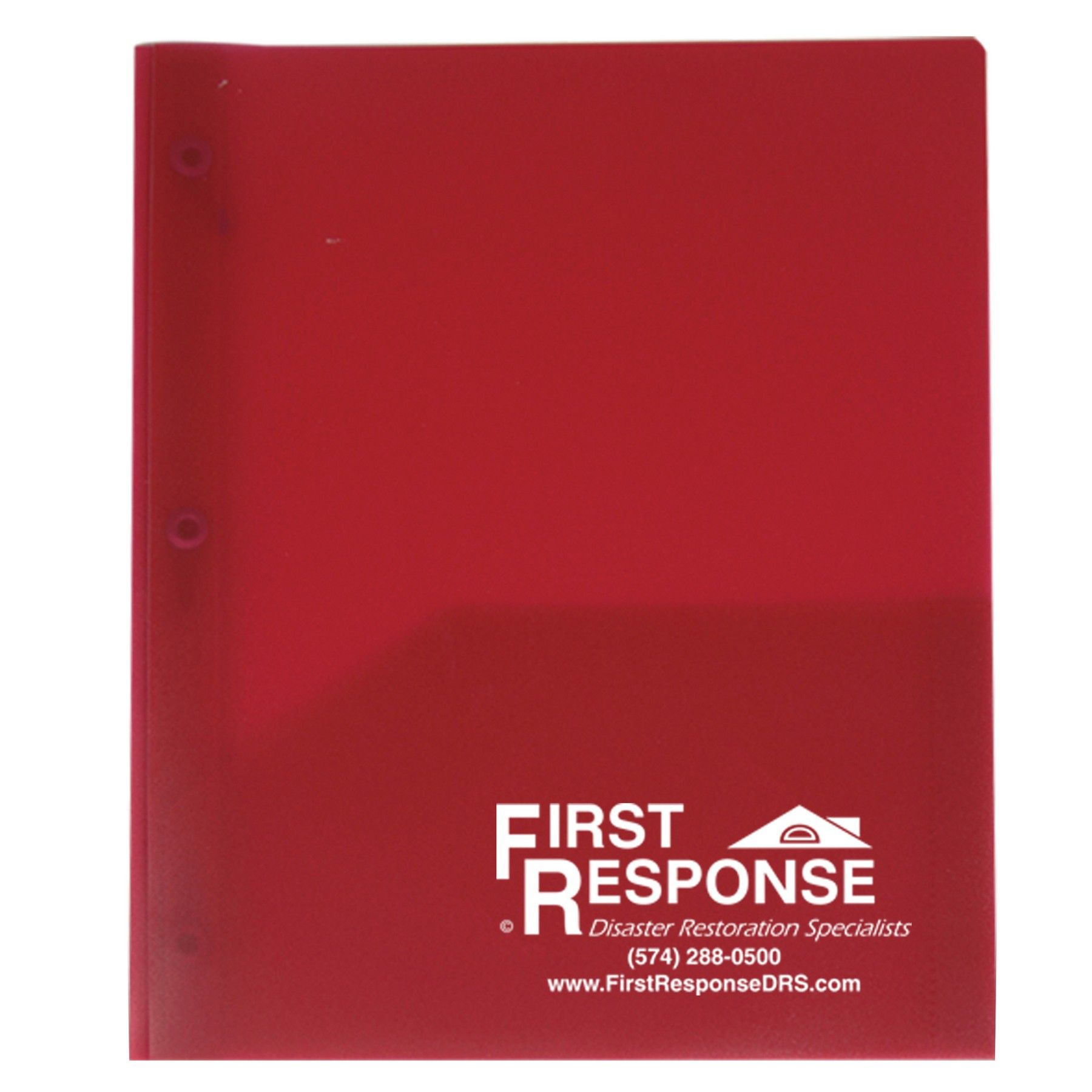 A red folder that says first response on it