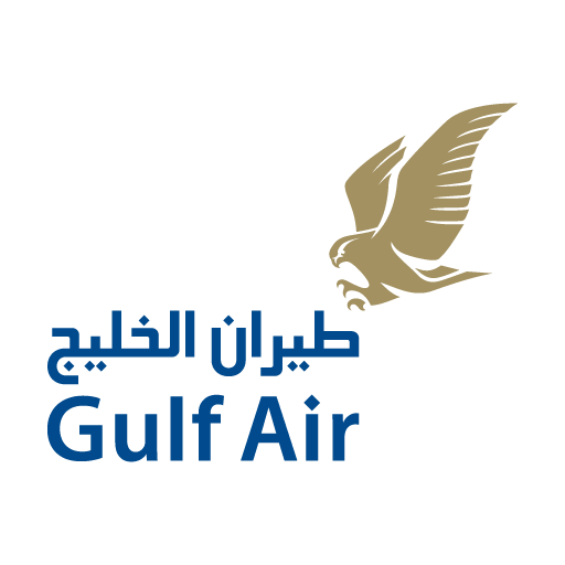 A logo for gulf air with a bird on it