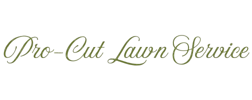 A logo for pro-cut lawn service is shown on a white background.