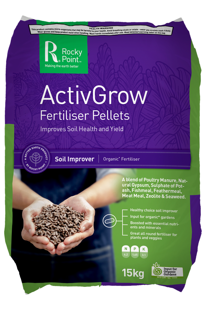 Rocky Point ActivGrow Fertiliser Pellets — Campbell's Truck and Bobcat and Landscape Supplies In Gympie, QLD