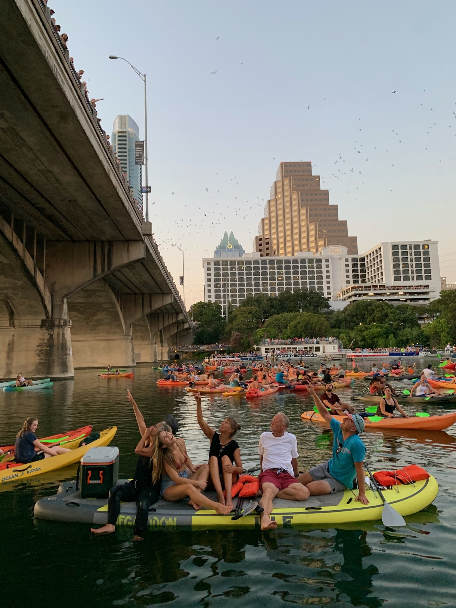 Downtown Sunset Kayak Tour Austin Boats and Bats