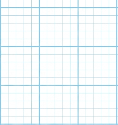 Blank white graph paper with light blue grid lines and thicker blue divisions