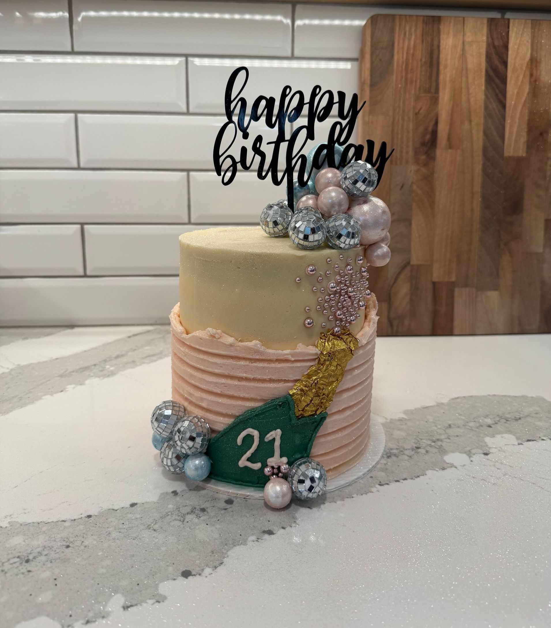 Champagne Birthday Cake