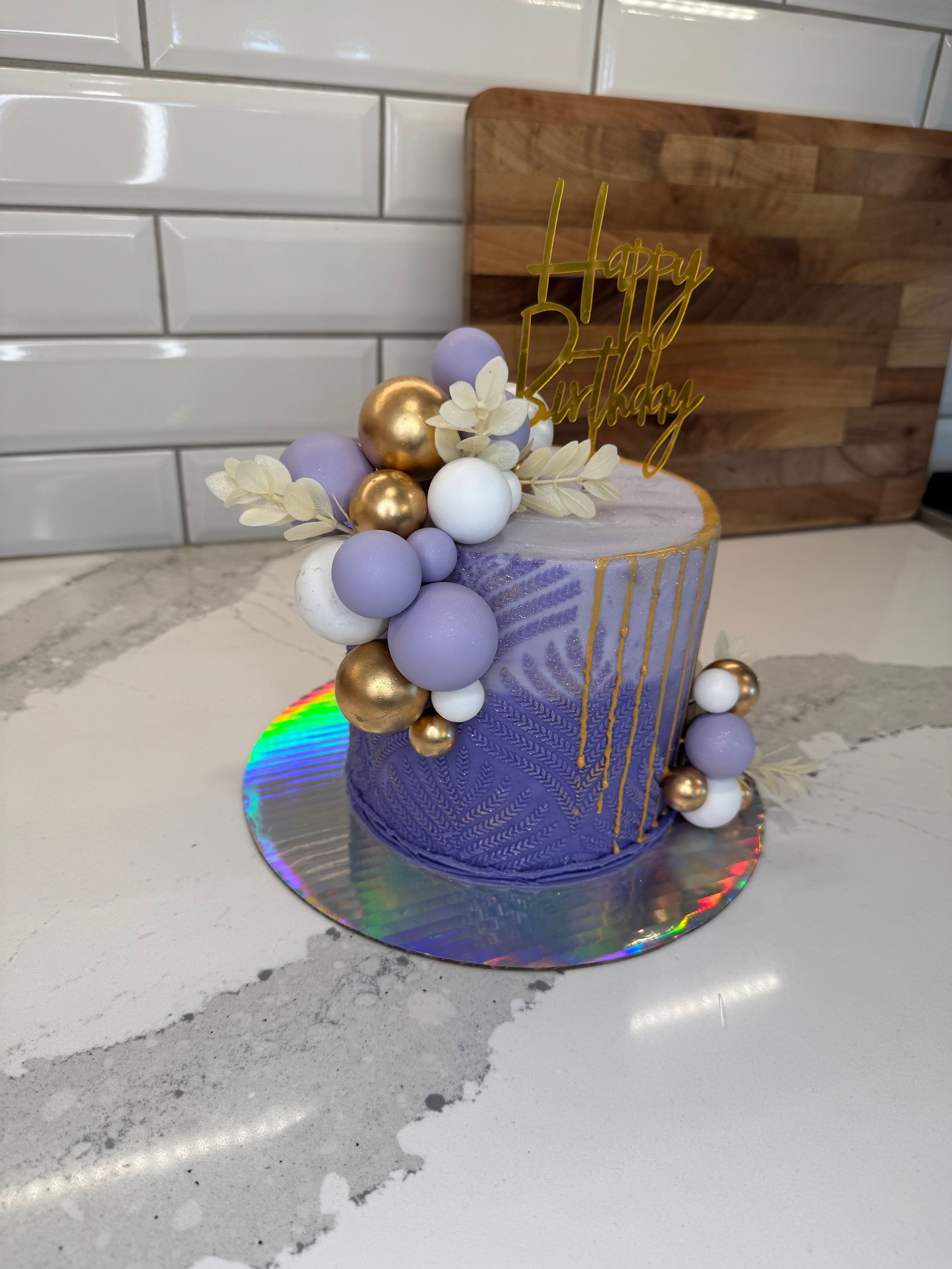 Purple Birthday Cake
