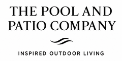 Logo for The Pool and Patio Company with “Inspired Outdoor Living” text underneath