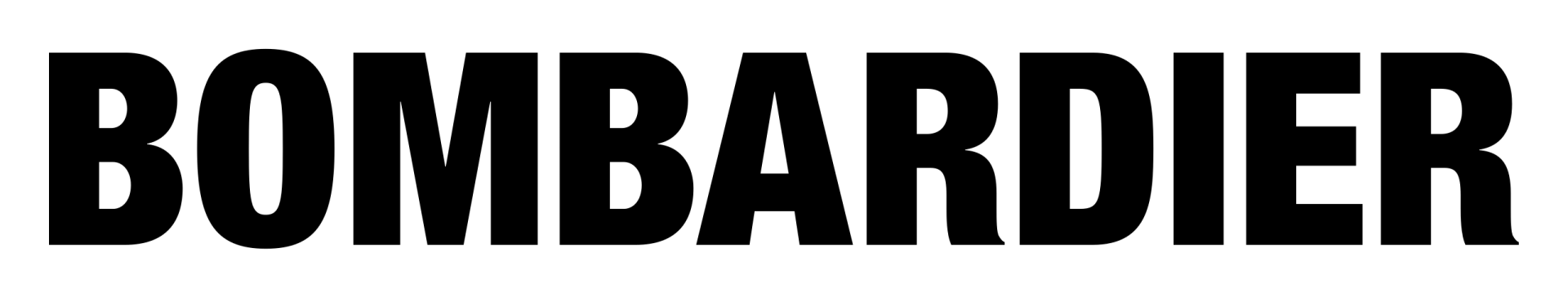 Black Bombardier logo text on a white background