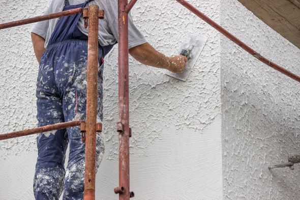 exterior plaster worker