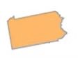 Orange outline of Pennsylvania.