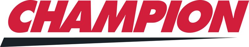 Red Champion logo with black underline