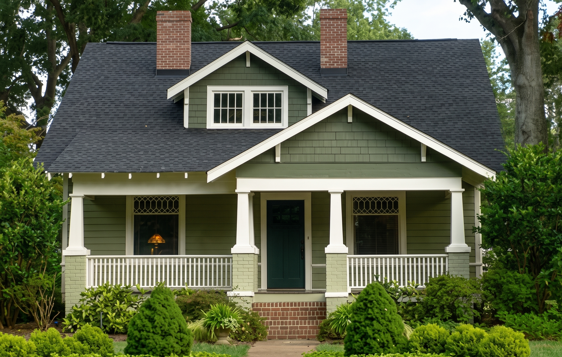 Beautiful home with newly painted exterior and crisp white trim