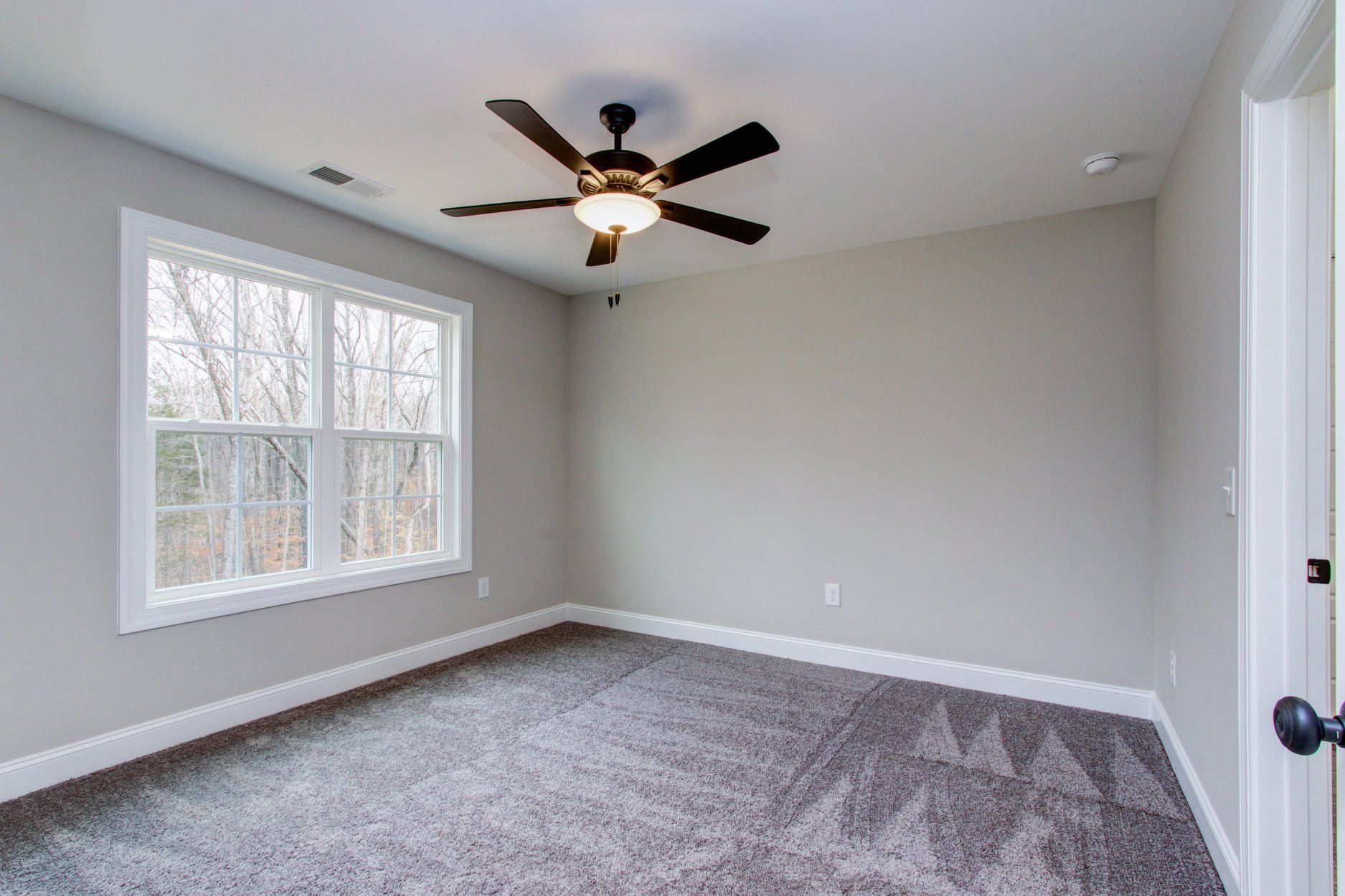 Freshly painted guest room