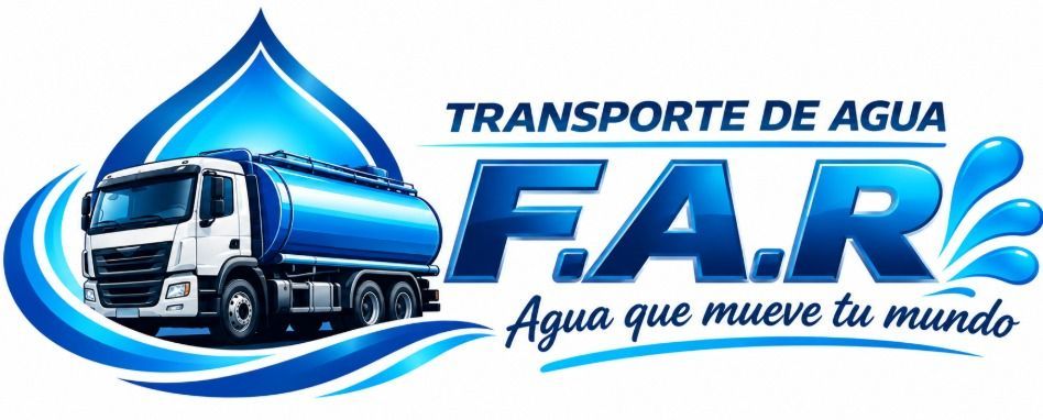 Logotipo de transporte de agua FAR