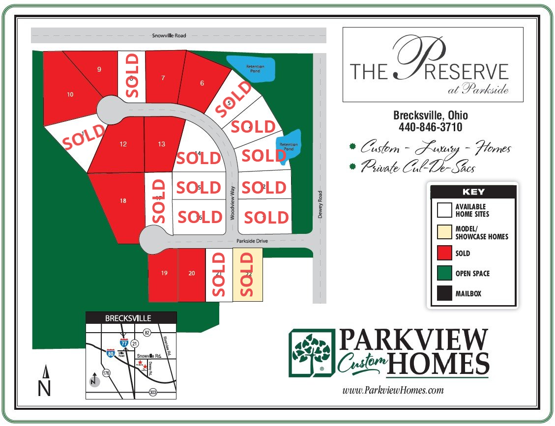 Custom Homes Brecksville Ohio New Luxury Homes The Preserve at Parkside Parkview Homes