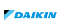 The daikin logo is blue and black on a white background.