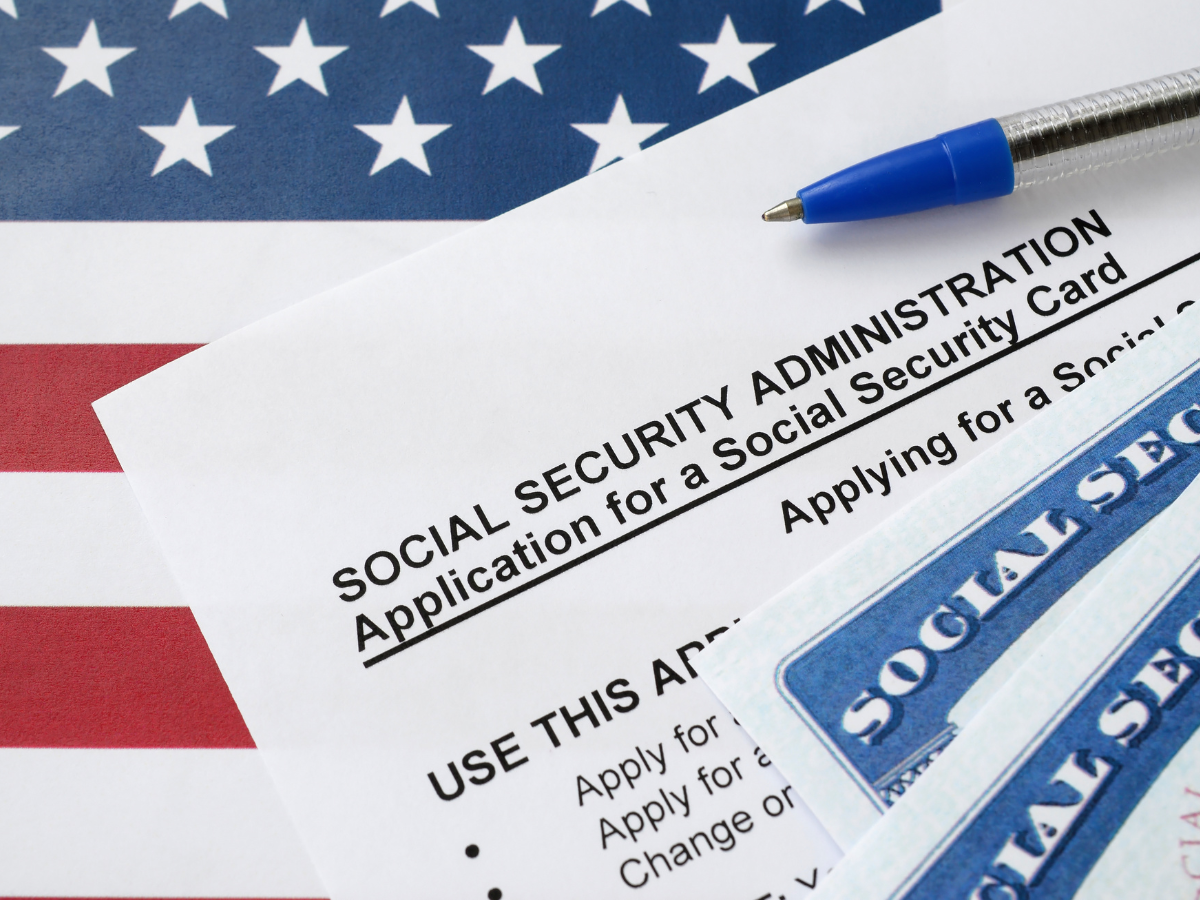 A social security administration application for a social security card A social security administration application for a social security card