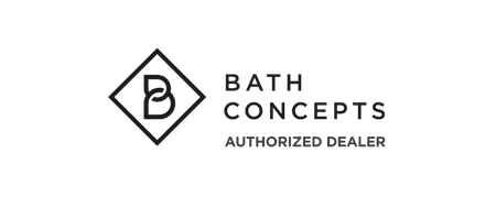 Bath Concepts logo with diamond icon and “Authorized Dealer” text on white background