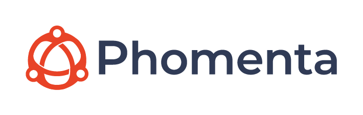 Um logotipo para phomena é mostrado em um fundo branco.