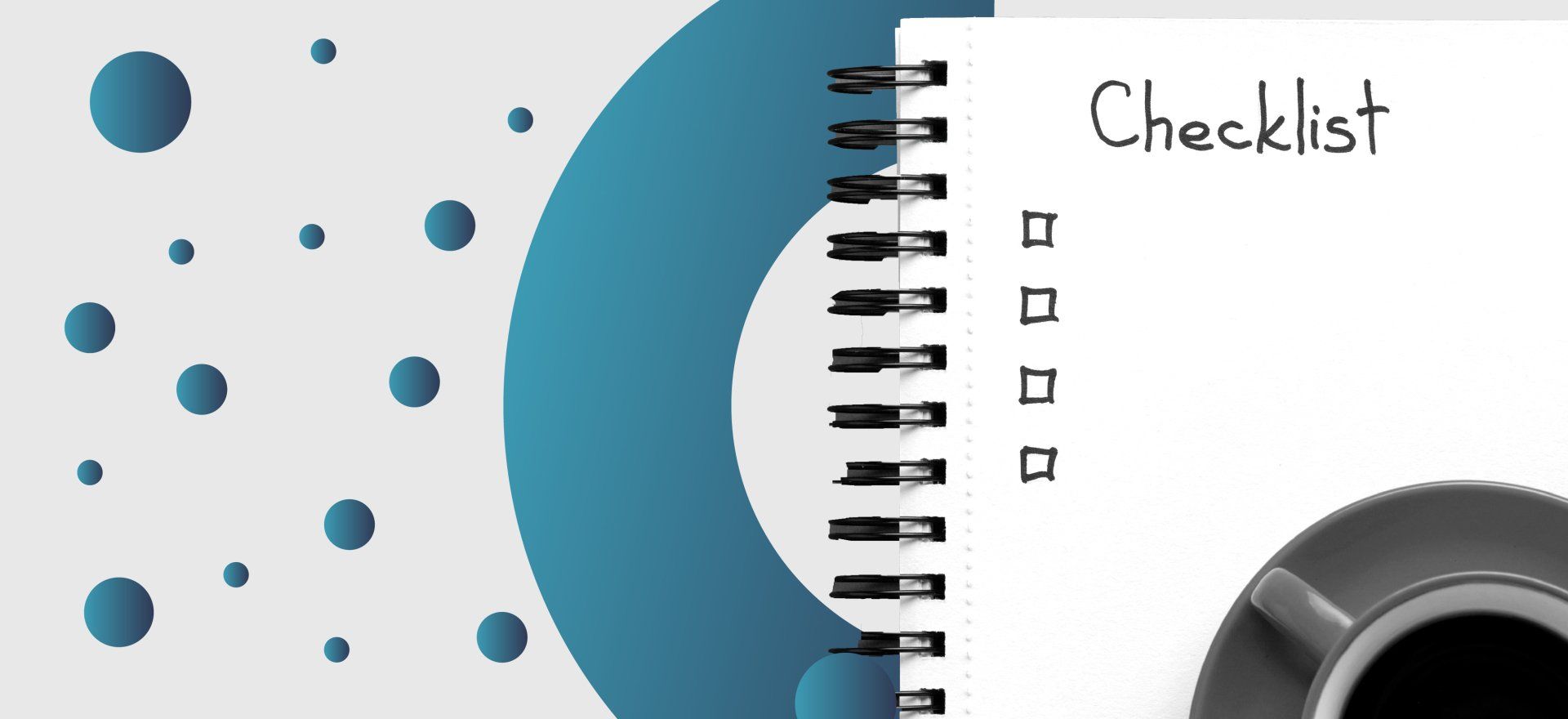 Um caderno com checklist