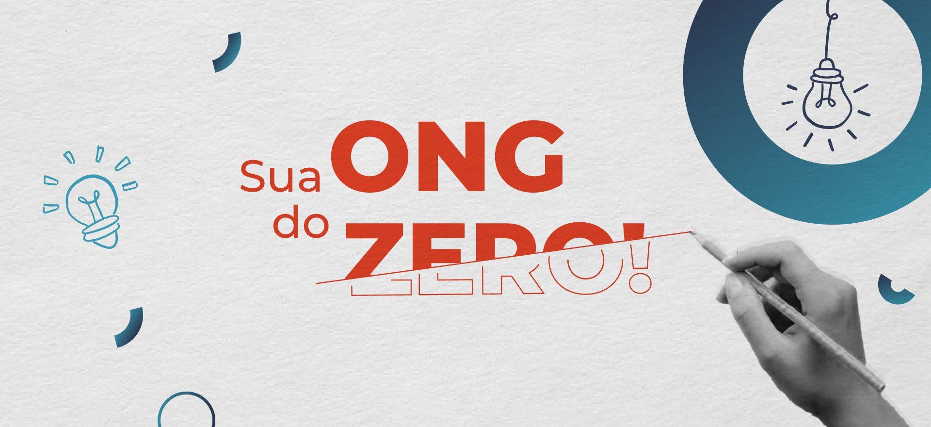 Imagem com mão escrevendo sua ong do zero