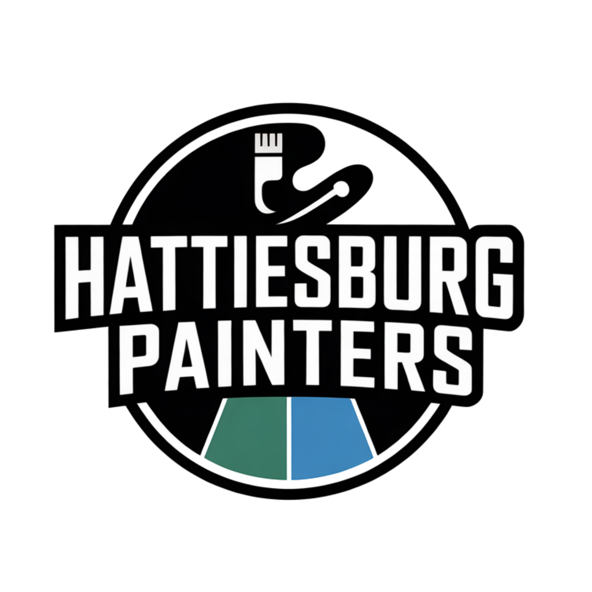 Hattiesburg Painters logo for a professional residential and commercial painting company in Hattiesburg, Mississippi.