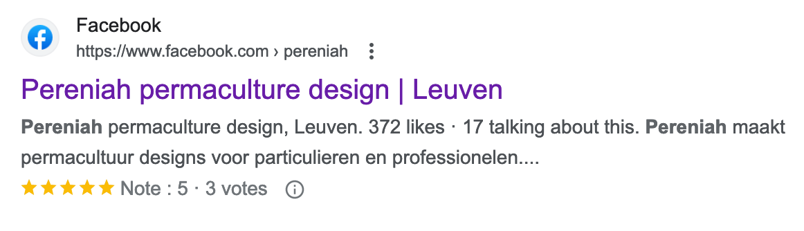 Review Pereniah facebook