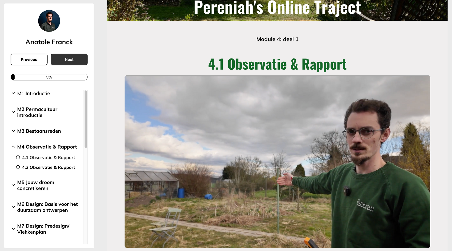 Voorbeeld mod 4 Pereniah Online Traject