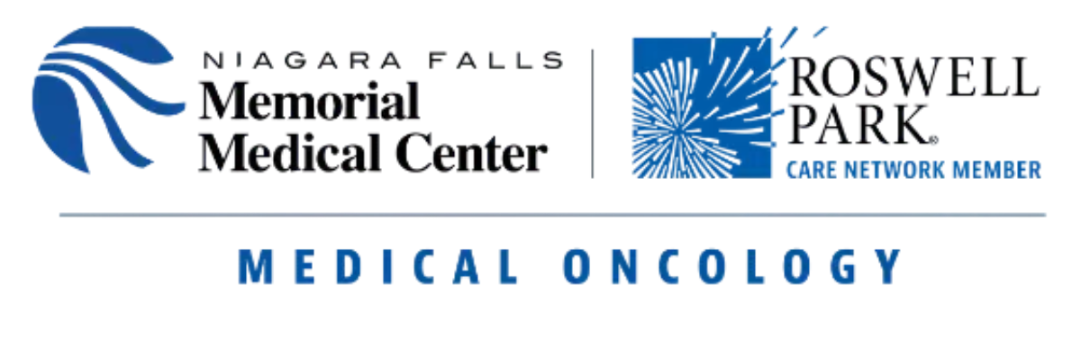 Niagara Falls Memorial Medical Center and Roswell Park Medical Oncology logos on white background