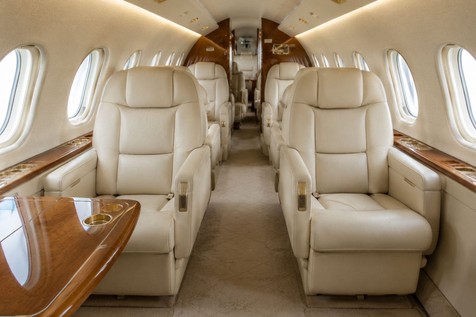 Luxury aircraft interior detailing by M2K Detailing Pros in Old Bridge, NJ