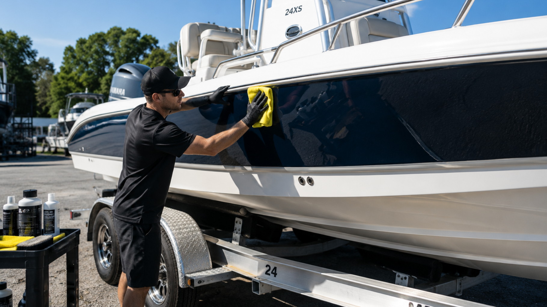Professional boat detailing by M2K Detailing Pros in Old Bridge, NJ