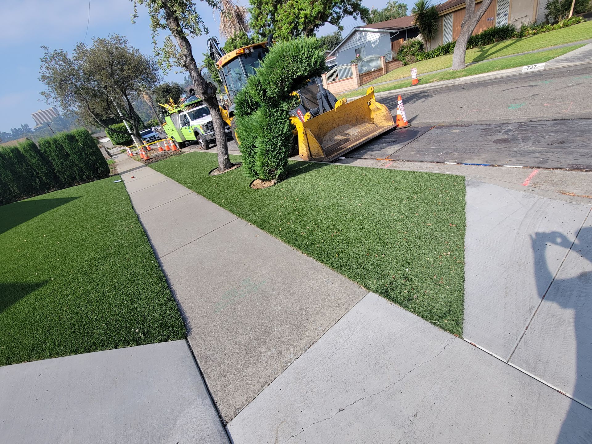 Artificial turf reinstalled properly