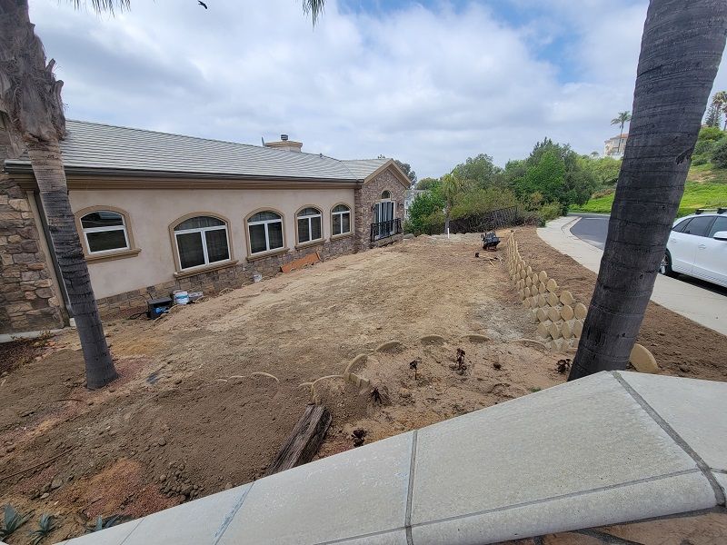 large dirt area