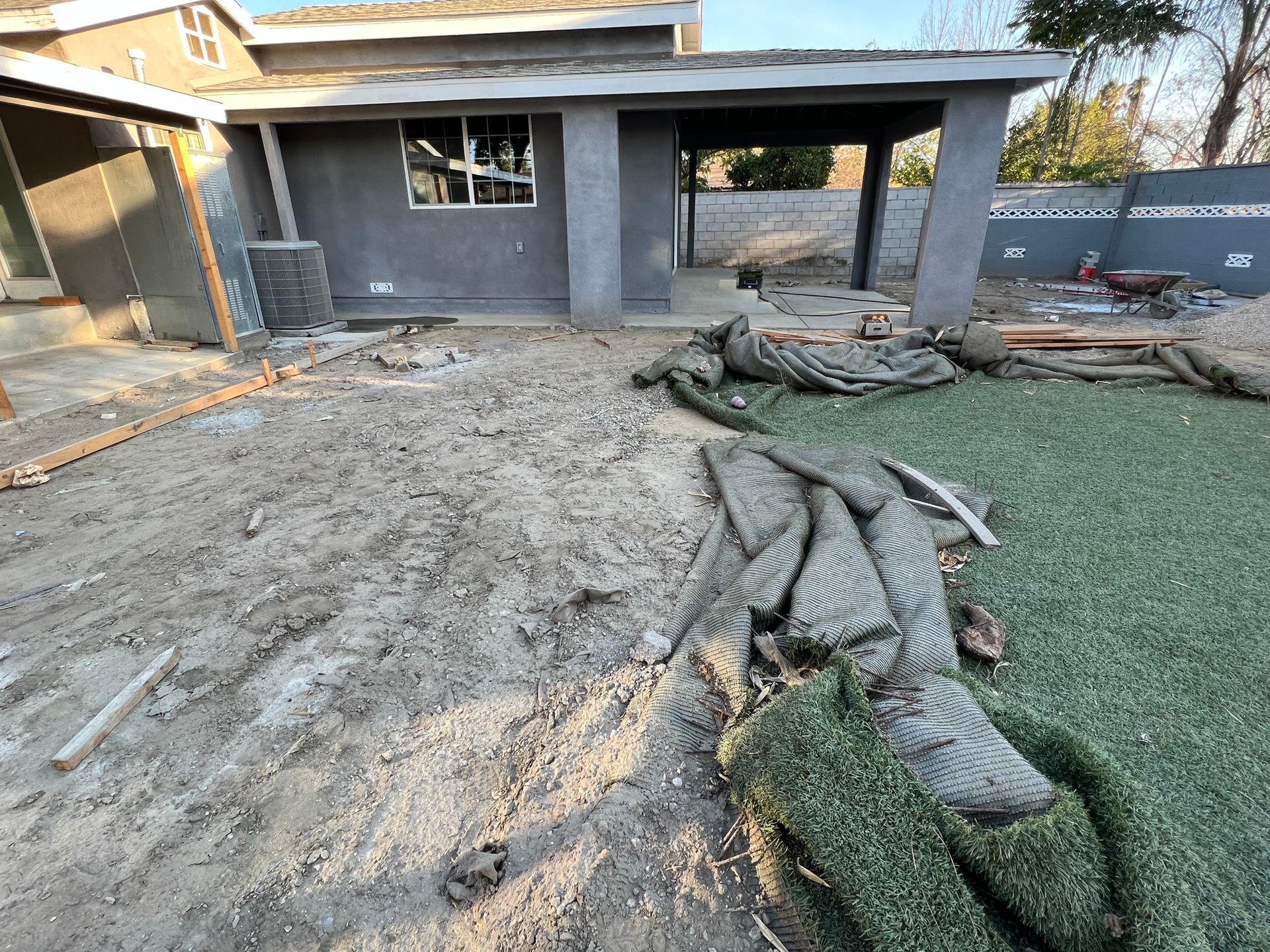 Before pet turf installatiom