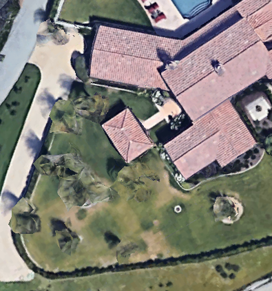 large yard before artificial grass installation