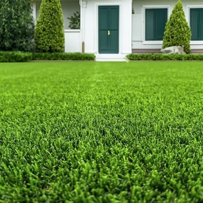 up close artificial grass