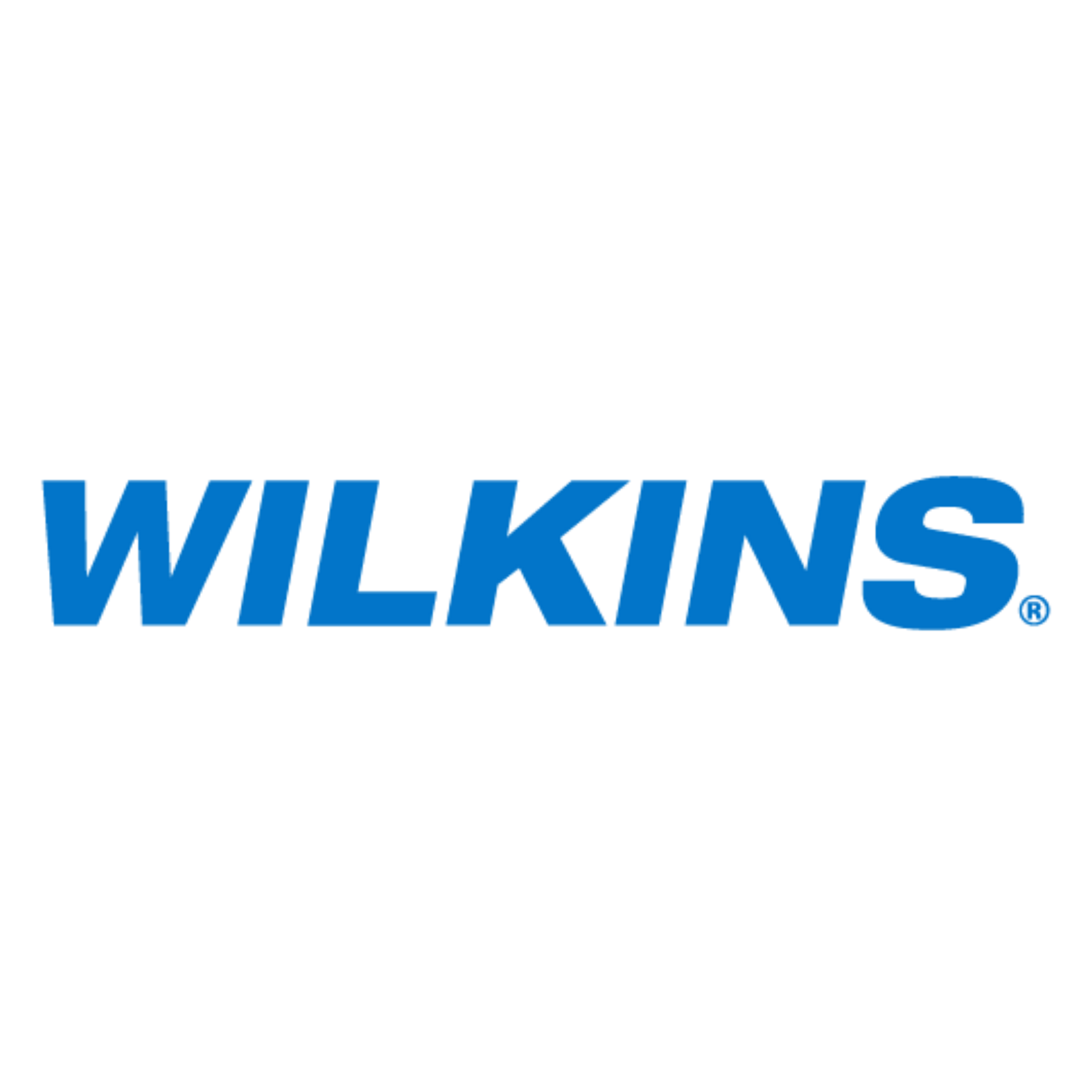 Blue WILKINS logo on a white background