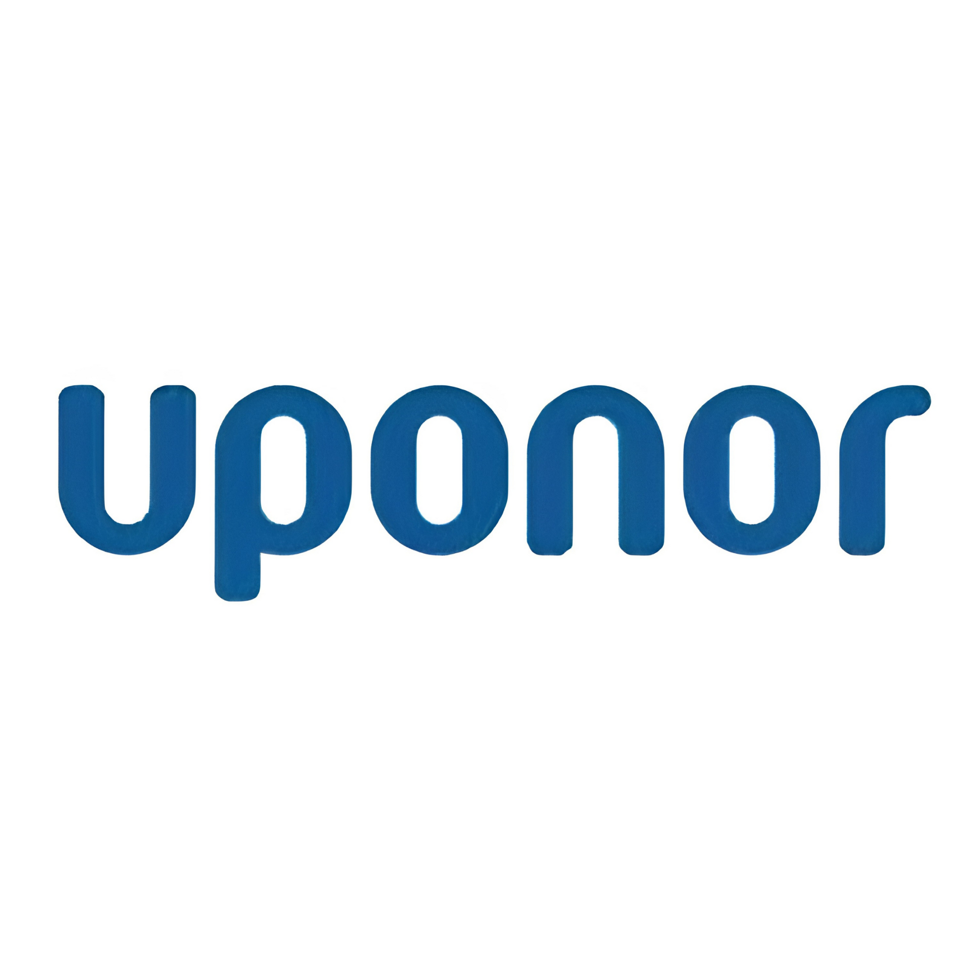 Uponor logo in blue lowercase letters on a white background