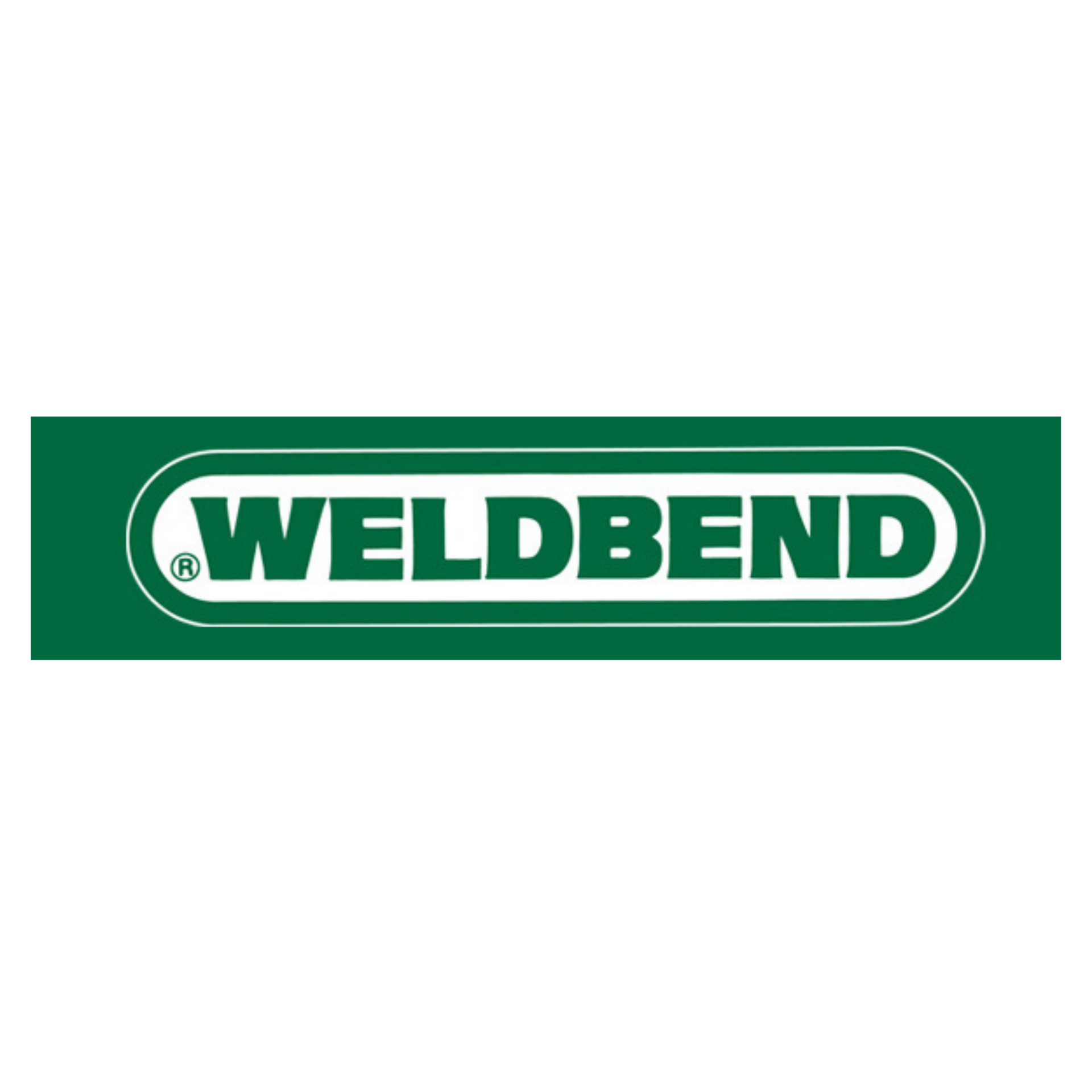 Green Weldbend logo with white text inside a rounded rectangle
