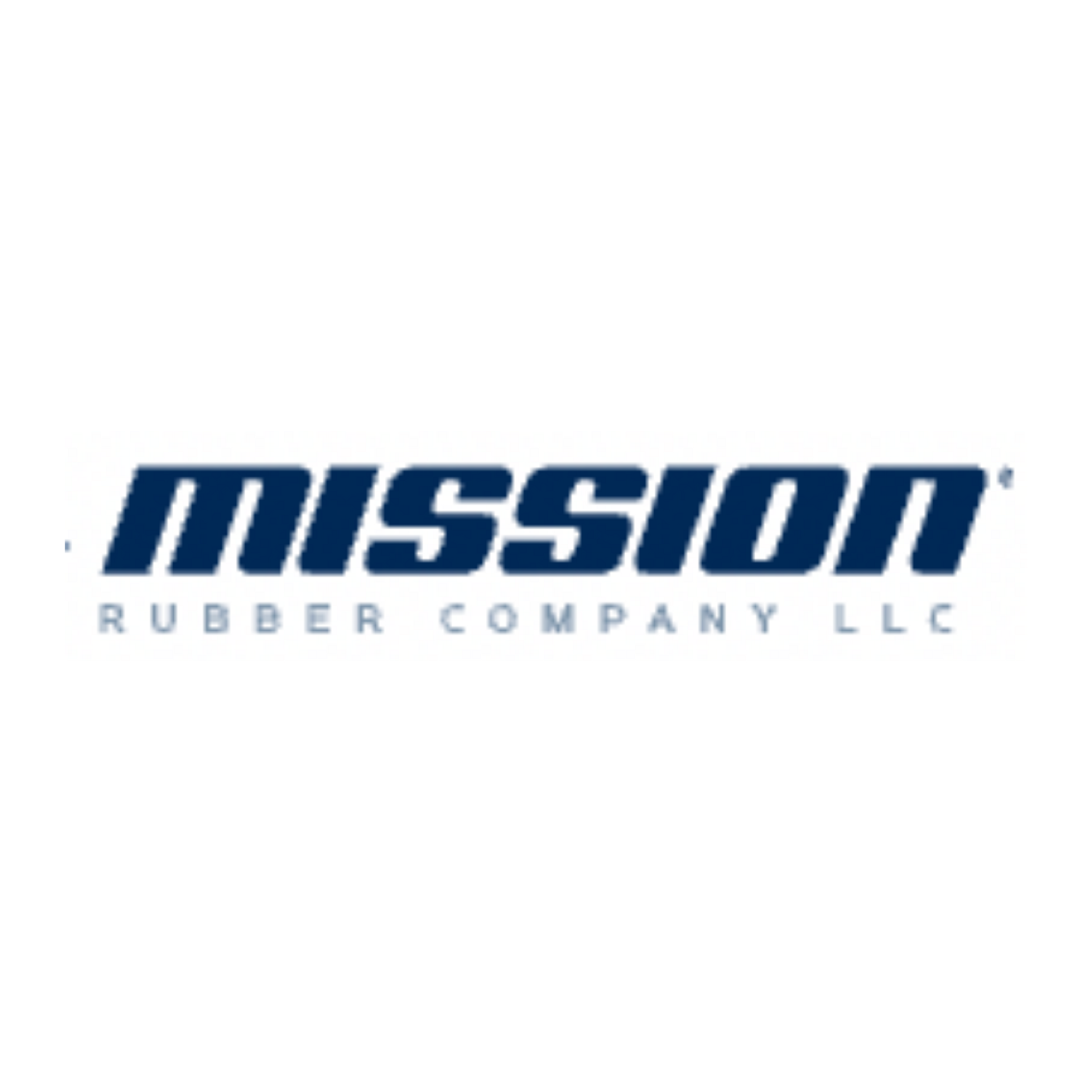 Mission Rubber Company LLC logo in blue text on a white background