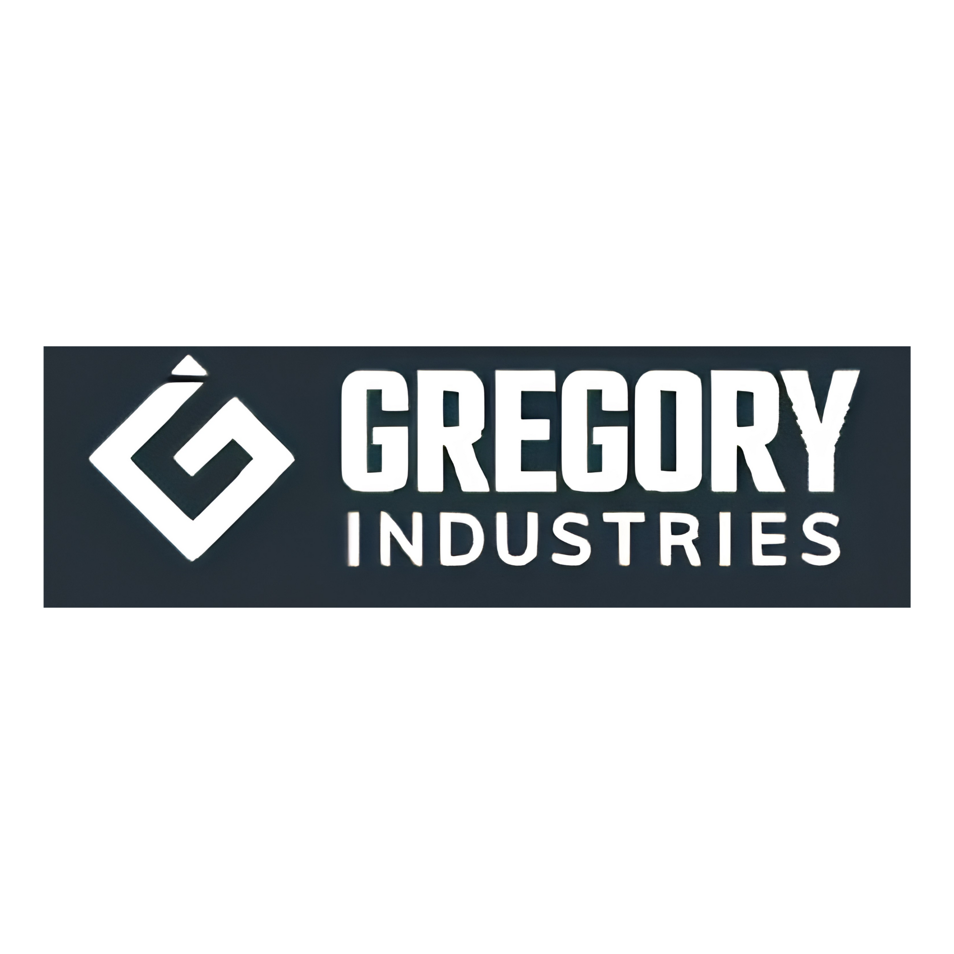 Gregory Industries logo in white on a dark background