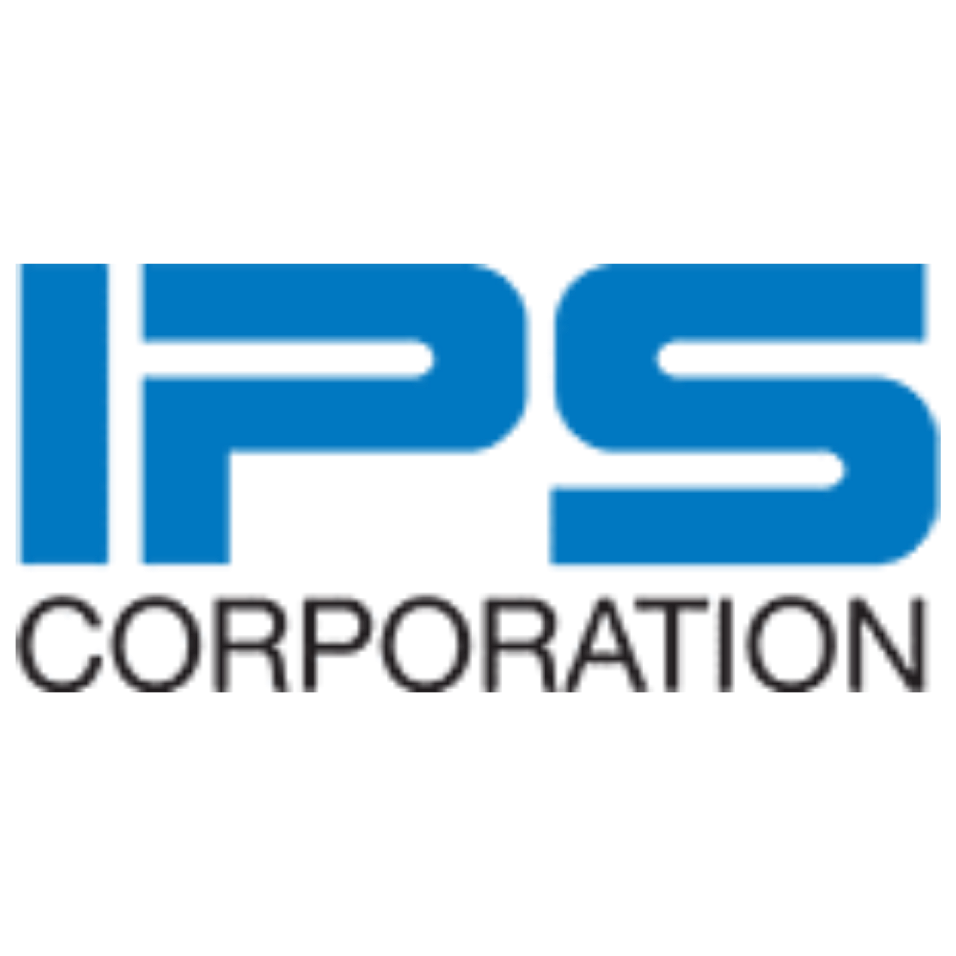 IPS Corporation logo in blue and black text