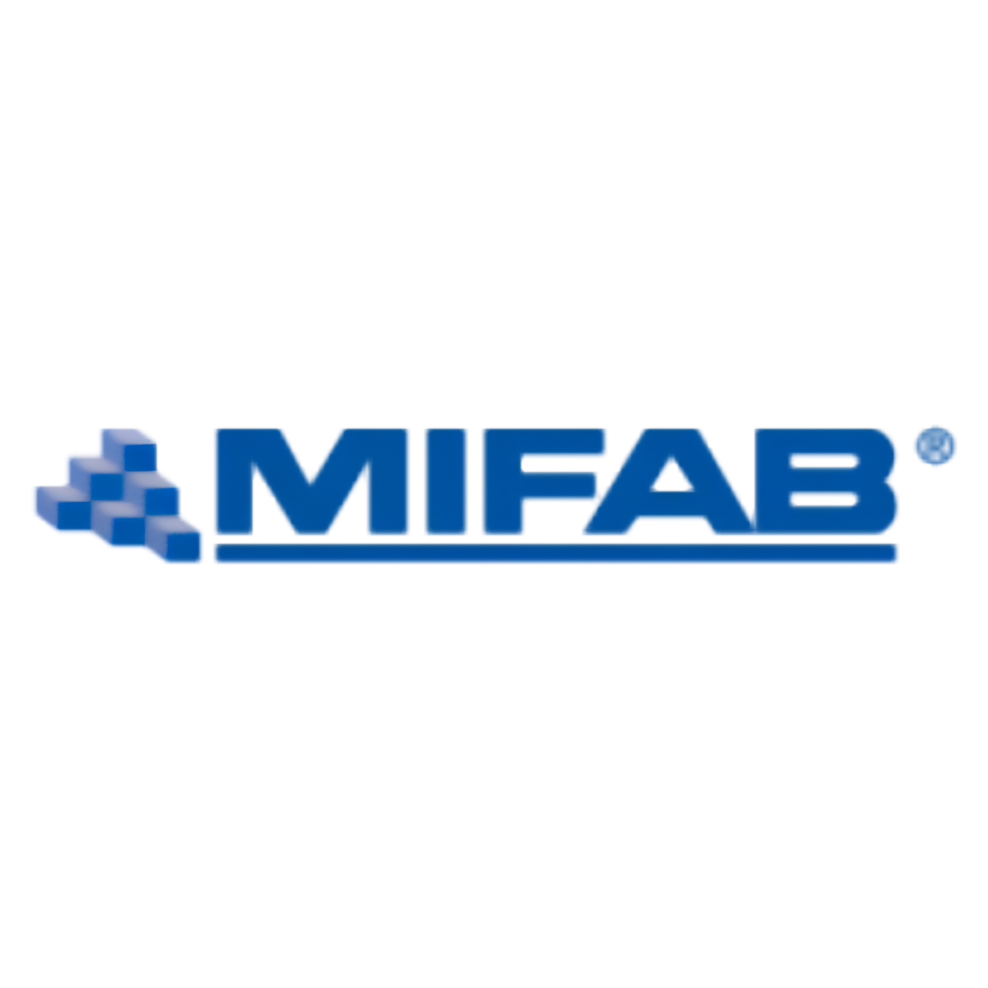 MIFAB blue company logo on a white background