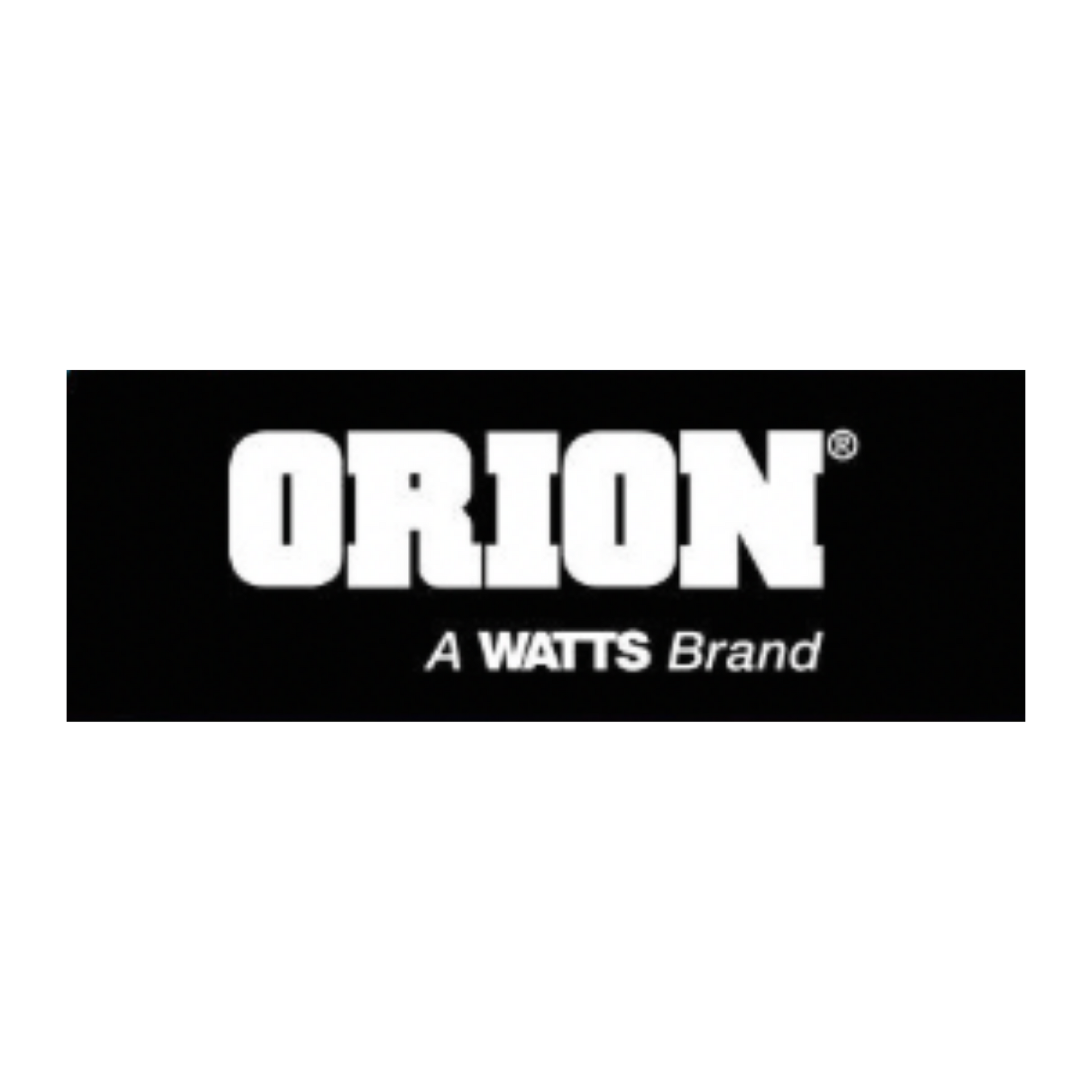 ORION logo in white on a black rectangle, with “A WATTS Brand” beneath it
