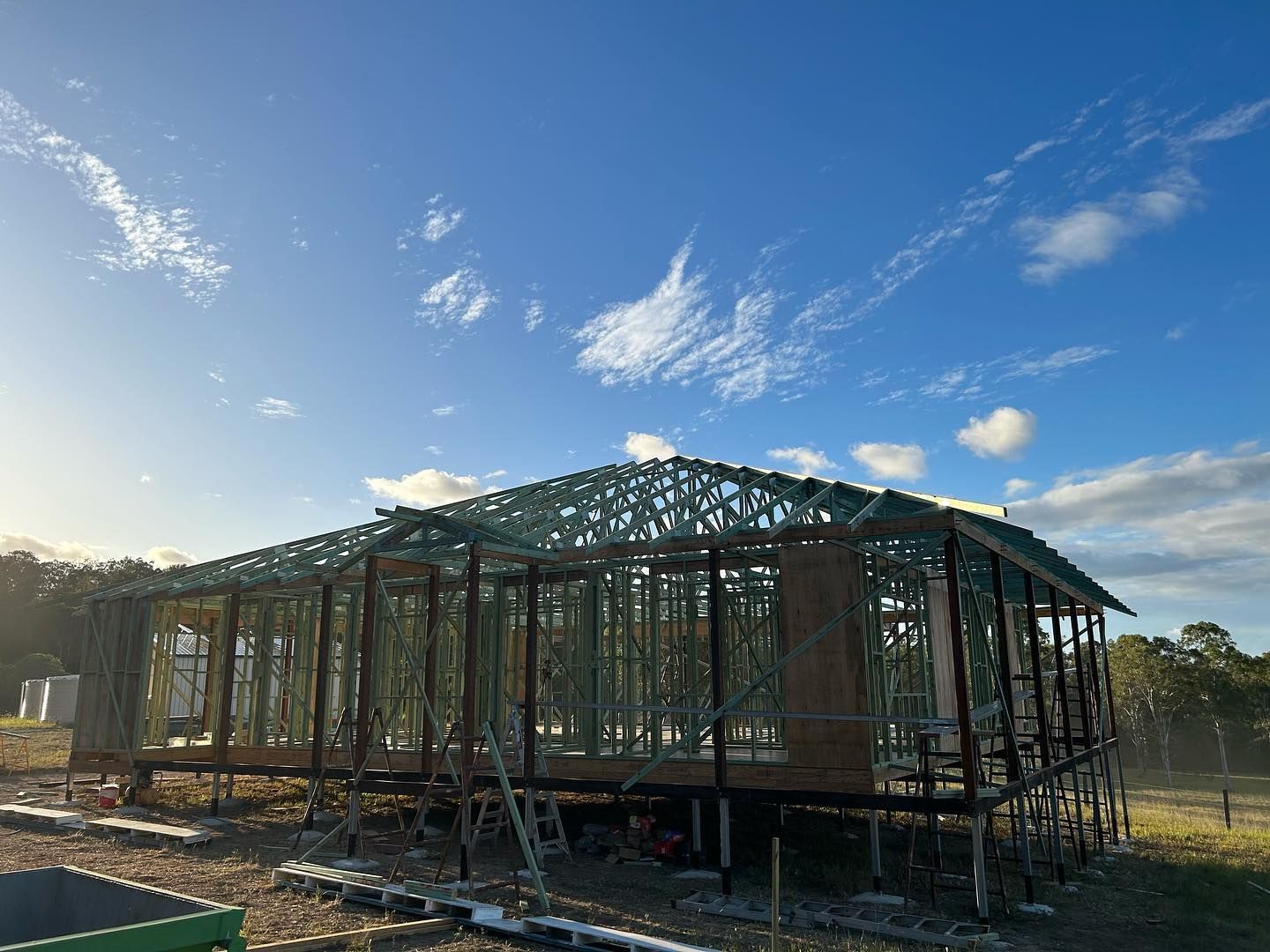 Classic Queensland Home Under Construction in a Spacious Open Field — Builder In Gympie, QLD