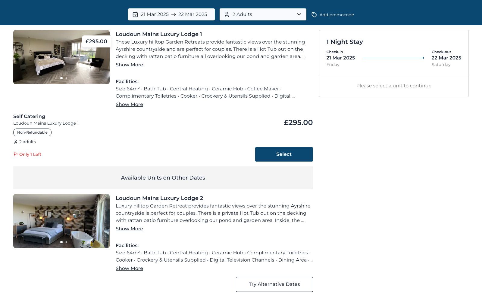 A screenshot of a hotel website with a popup window.
