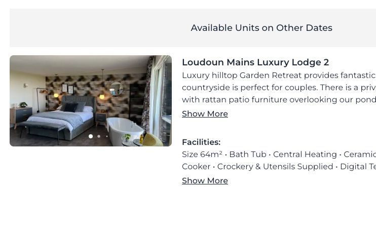 A screenshot of a website showing a bedroom for sale.