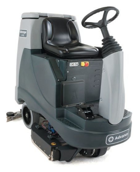 A machine that looks like a tractor with the word advance on it